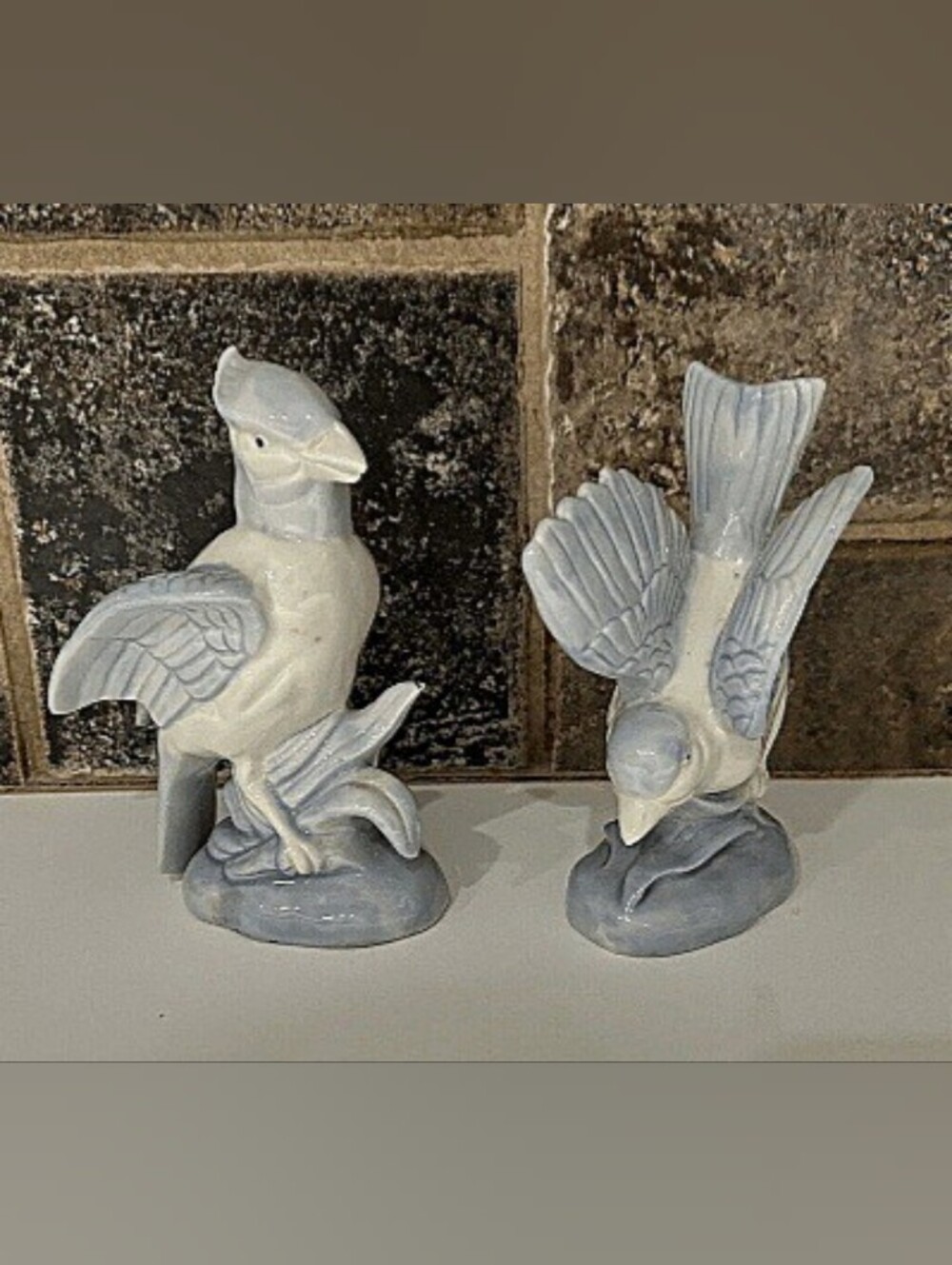 Pair Of Porcelain Birds By Artmark